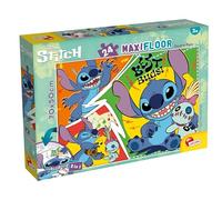 Lisciani Puzzle – Disney Lilo & Stitch MaxiFloor – 24-piece Double-sided 70x50cm Colouring back 3+