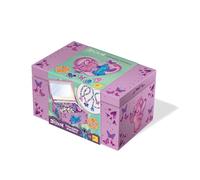 Lisciani - Disney Stitch - Friendship Jewellery Making Kit - 7+ Years | Bead Craft Set - 150 Beads, 4 Charms and Threads - Knot Your Own Necklaces and Bracelets - Jewellery Box with Mirror