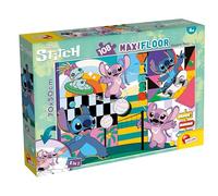 Lisciani - Disney Stitch - MaxiFloor Jigsaw Puzzle 108 Pieces - 4+ Years | Double-Sided Floor Puzzle - Thick Pieces Easy to Handle and Back to Colour - Large Scene - Finished Size 70 x 50 cm