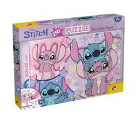 Lisciani - Disney Stitch - Puzzle 250 Pieces for Children 7+ - Double-Sided Stitch and Angel Puzzle - 2-in-1 Activity with Coloring on the Back - Size 50 x 35 cm - Creative Game