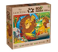 Lisciani - Disney The Lion King Simba - Eco Puzzle 24 Pieces - 3+ Years | Sustainable Double-Sided Puzzle - Plastic-Free with Cobalt-Free Ink - Scene to Colour and Personalise - Size 70 x 50 cm