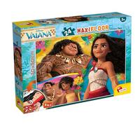 Lisciani - Disney Vaiana Oceania 2 - Puzzle 24 Pieces for Children 2+ - Maxi Floor Puzzle 70 x 50 cm - Double-Sided Vaiana and Maui - 2-in-1 Activity with Coloring on the Back