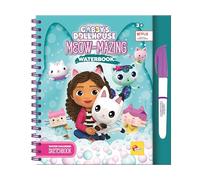 Lisciani - GABBY'S DOLLHOUSE MEOW-MAZING - Magic Water Colouring Book For Children From 3 Years - 12 Page Book with Water Pen - Manual Activity - Gabby's Dollhouse Gift Idea