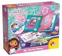 Lisciani - GABBY'S DOLLHOUSE My Secret Diary - Diary with Padlock and Keys - For Children from 5 Years - Scented Felt Pens, Stickers & Gems Included - Gabby's Dollhouse