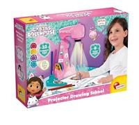 Lisciani - GABBY'S DOLLHOUSE PROJECTOR DRAWING SCHOOL - LED Projector for Learning to Draw - For Children from 4 Years - 4 Picture Disks, Sheets & Pens Included - 32 Images to Trace