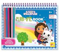 Lisciani - Gabby's Dollhouse Purr-Ific - Colouring Book - 3+ Years | Creative Book with Stickers and 6 Felt Tip Markers - Bring the Characters to Life - 30 Pages to Customise and Decorate