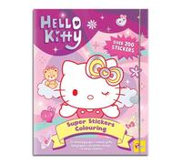 Lisciani - HELLO KITTY AND FRIENDS - Sticker And Coloring Book For Kids Ages 5+ - Creative Set With 20 Pages, 200 Puffy, Holographic And Glitter Stickers - Coloring Kit With 4 Felt Pens