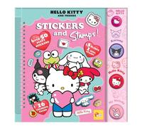 Lisciani - HELLO KITTY AND FRIENDS - Sticker And Stamp Coloring Book For Kids Ages 5+ - 16 Pages With 3 Stamps, Ring Stamp And Puffy Stickers - Creative Gift Set For Children