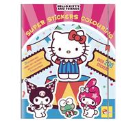 Lisciani - HELLO KITTY AND FRIENDS - Super Sticker Coloring Book For Kids Ages 5+ - Creative Set With 20 Pages, 4 Felt Pens And 200 Stickers - Artistic Craft Kit Without Screen