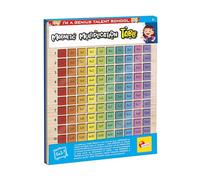 Lisciani - I'M A GENIUS - Magnetic Wooden Multiplication Table - Learning tool for Children from 6 years old - Learn the Multiplication Tables Independantly - Have fun learning mathematics and logic