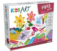 Lisciani - Kids Art Paper Creations - Creative Paper Craft Kit for Children 7-12 Years - Paper Craft & Quilling Activity - 20 Colored Sheets Washi Tape Scissors & Glue - Creativity & Fine Motor Skills