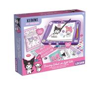 Lisciani - Kuromi and My Melody Drawing School for Children Aged 5 and Over - Creative Set with Light Box for Tracing - Scented Markers, Rhinestones and Stickers - Educational Toy for Girls