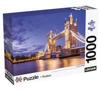 Lisciani - London Big Ben 1000 Piece Super Shine Jigsaw Puzzle for Adults 14 and Above - Poster Included Glossy Print - Interlocking Pieces 50x35 cm and Poster 70x50 cm