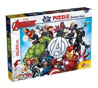 Lisciani - Marvel Avengers - 2 in 1 M-Plus Puzzle with 60 Pieces - 4+ Years | Reversible Children's Puzzle - Avengers with Black and White Back to Colour - Extra Thick Card - Finished Size 35 x 25 cm