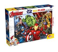 Lisciani - Marvel Avengers - MaxiFloor Puzzle with 108 Pieces - 4+ Years | Double-Sided Puzzle - Superhero Scene with Back to Colour - Assemble Zone by Zone - Finished Size 70 x 50 cm on the Floor