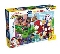 Lisciani - Marvel Spidey - MaxiFloor Puzzle with 24 Pieces - 3+ Years | Double-Sided Floor Puzzle - Scene from the Series with Extra Large Pieces - Back to Colour - Finished Floor Size 70 x 50 cm