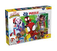 Lisciani - Marvel Spidey This is a Team - Puzzle 24 Pieces - 3+ Years | Double-Sided 2 in 1 Children's Puzzle - Spidey and His Team with Back to Colour - Thick Card - Finished Size 50 x 35 cm