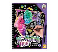 Lisciani - MONSTER HIGH - Monster High Scratch Book - Monster Hug - For Children From 4 Years - Scratch Discovery - 44 Pages - Includes Scratch Pen - Multicoloured, Gold & Glitter