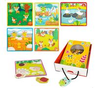 Lisciani Montessori 6 To Fit Pieces Of Animals Puzzle