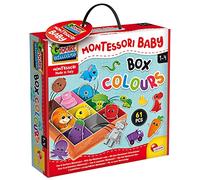 Lisciani - Montessori Baby - 3D Colour Box with 61 Pieces - 1+ Years | Educational Colour Game - Thick Self-Correcting Pieces and 3D Board - Sort by Colour Through Play - Learn the First Colours