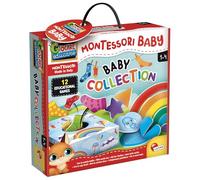 Lisciani - Montessori Baby Collection - 12 Educational Games - 1+ Years | Learning Set - Geometric Shapes, Rainbow Puzzle, Tactile Box and Sock Game - Senses, Motor Skills and Concentration