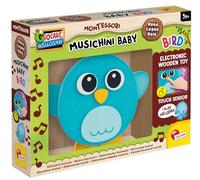 Lisciani - MONTESSORI MUSICHINI BABY BIRD - Sensory Musical Wooden Toys for Baby From 9 Months - Melodies and Lights via Touch Sensors - Awakening the Senses - Electronic Wooden Toys - Gift Idea