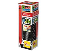 Lisciani - Montessori Pen - Learn to Write Pen for Children - 3+ Years | Pre-School Practice Set - Pen and Wipe-Clean Cards - Practise First Lines and Letters Step by Step - Reusable Every Time