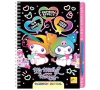 Lisciani - MY MELODY & KUROMI - Hello Kitty Scratch Book For Kids Ages 5+ - Scratch Reveal With 44 Pages And Stylus - Rainbow Effect In Color - Creative Activity Without Mess