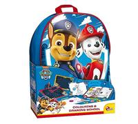 Lisciani - PAW PATROL COLOURING & DRAWING SCHOOL IN A BACKPACK - For Children Aged 3 and Up - Includes Blackboards, Markers, Chalks, Stickers, Coloring Booklet