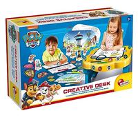 Lisciani - Paw Patrol - Creative Colouring Table for Children - 3+ Years | Drawing Set - Table, 6 Felt Tips, Colouring Book, Cut-Out Figures and Stickers - Create Paw Patrol Scenes - Photo Frames