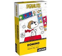Lisciani - Peanuts Domino - Classic Domino Family Game for Kids Ages 4+ | Kids Domino Game - Snoopy & Charlie Brown - 28 Domino Tiles - Family Board Game - Logic & Observation Skills - Ages 4+