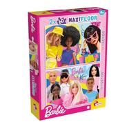 Lisciani - Puzzle BARBIE MaxiFloor DF - Puzzle 2 x 60 Pieces - Double Sided for Children from 4 years - Colouring on the Back - Format 50x35 cm - Creative Activity - Birthday Gift Idea