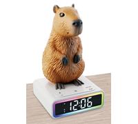 Lisciani - Rainy Days Capybara - Digital LED Alarm Clock - 12+ Years | Light-Up Clock for the Teen Bedroom - Multicolour RGB Mood Light - Fun Ringtones to Choose - Cable and Booklet Included