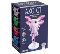 Lisciani - Rainy Days - Multicoloured Axolotl LED Lamp from 12 Years - RGB Nightlight Adjustable Intensity - USB Type C Rechargeable - Wireless Lighting - Teenage Room Decor - Autonomy-Enhancer