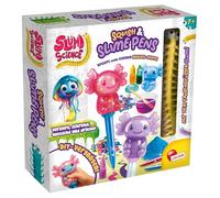 Lisciani - Squish and Slime - Craft Set Children from 7 Years - Axolotl Pens DIY Set - Make Your Own Slime with Colours and Beads - Creative Toy for Experimenting and Writing