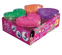 Liscianigiochi 88843 Barbie Dough Kit Car, Glitterdough, Tins with Stencils, Hand Eye Coordination