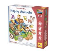 Liscianigiochi 92772 Montessori Baby Notice Board Happy Animals-Educational Game for Children from 2 years-92772, Multicolor