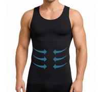 LISEJE Men's Compression Shirt, Slim Fit Tank Top for Gym & Workout Fitness, Black, 3XL