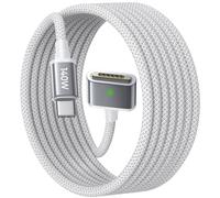LISEN 140W USB-C Magnetic 3 Cable Fit for MacBook Charger, Nylon Braided 6FT Fit for MacBook Air 2023/2022(M2),MacBook Pro 2023(M3,M2,14-16 inch),MacBook Pro Charger Cord (M3)