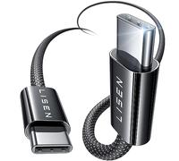 LISEN 60W USB Type C to C Cable 0.5M 2-Pack for Samsung S24 Note Ultra, iPhone 15 Pro, Google Pixel, iPad Mini/Pro,Air 2024, MacBook