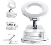 LISEN for Magsafe Car Mount, Magnetic Phone Holder for Car Phone Holder Magnetic [Strong Suction+22xN55] 2026 Upgraded Vacuum Mobile Phone Holder Car Phone Mount for iPhone 17-12, Small White
