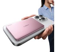 LISEN for Magsafe Power Bank Slim 0.3"Mini Portable Charger for New iPhone Accessories 5000mAh Mini Battery Pack Birthday Gifts for Women Holiday Essentials for iPhone 16 Pro/15/14/13/12, Pink,Gifts
