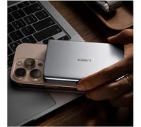 LISEN for Magsafe Power Bank Slim Magnetic Wireless Power Bank 10000mAh Magsafe Battery Pack Wireless Magnetic Portable Charger Camping Travel Essentials for iPhone 16 Pro/15/14/13/12,Glacier Gray
