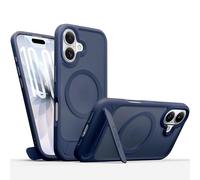 LISEN iPhone 17 Case with MagSafe, Invisible Stand, 20N Super Magnetic Force, Military Protection, Matte Blue