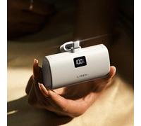 LISEN Mini Portable Charger 7000mAh Small Power Bank 22.5W Mini USB C Power Bank Fast Charging Small USBC Portable Charger with USB C Connector Christmas for Gift,Cream White