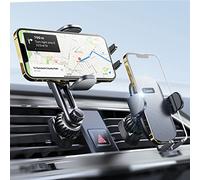 LISEN Phone Holder for Cars, Universal Car Phone Holder, Hands Free Mobile Car Vent Phone Mount Holder for phone with Newest Extension Clip Compatible for iPhone 14 13 12 Pro Max Samsung S22 Android