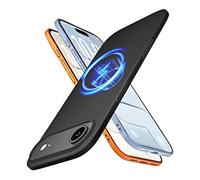 LISEN Slim-Fit for iPhone 17 Air Case with MagSafe [Thinner than 1mm & N52 Magnetic Force] Silky Smooth Touch, Protective Anti-Scratch Shockproof Phone Case for iPhone Air Cover 6.5 Inch, Black