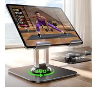 LISEN Tablet Stand Holder Fits iPad Stand for Desk 360° Adjustable Foldable for iPad Holder Home Must Have Desk Accessories Office Accessories Fits 4-12.9INCH