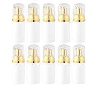 Liseng 10PCS 30ML Plastic Foam Pump Bottle Empty Foaming Soap Dispenser for Refillable Travel Liquid Hand Soap Body Wash Shampoo Lotion Foam Bottles