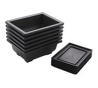Liseng Bonsai Training Pots with Plastic Bonsai Plants Growing Pot for Yard Living Room Balcony 16.5X12cm (6 Pack)